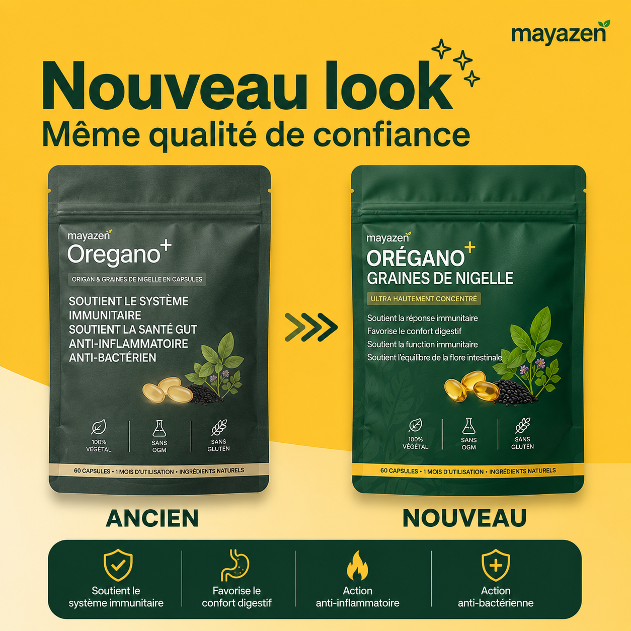 MAYAZEN Origan+ – Défense quotidienne de l’intestin et du système immunitaire